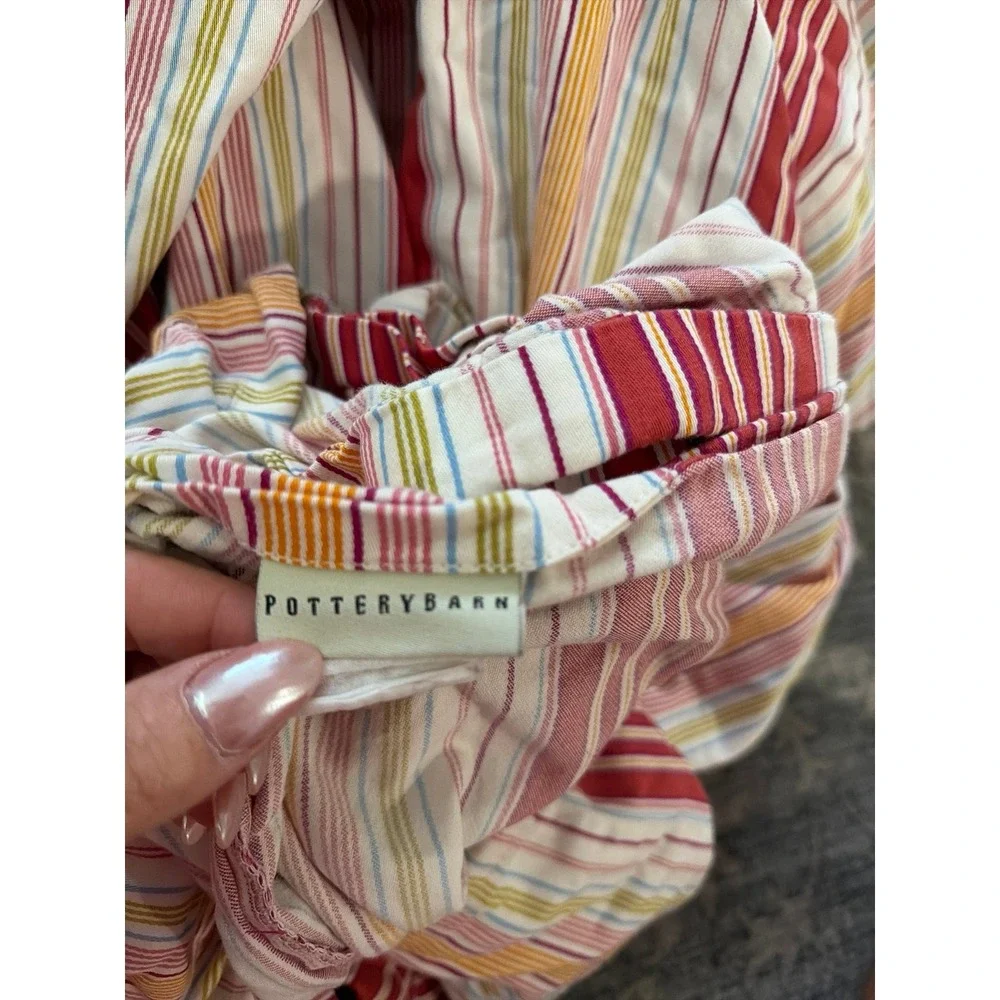 Pottery Barn Libby Stripe Duvet Cover Multicolor King